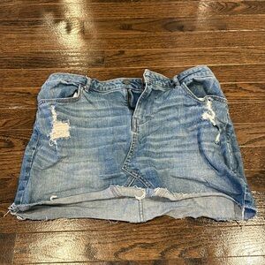 Jean mini skirt